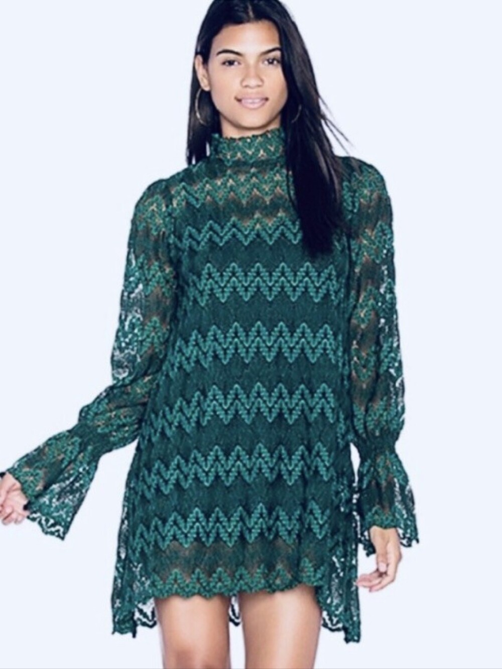Free People Simone Mini Lace Dress Small